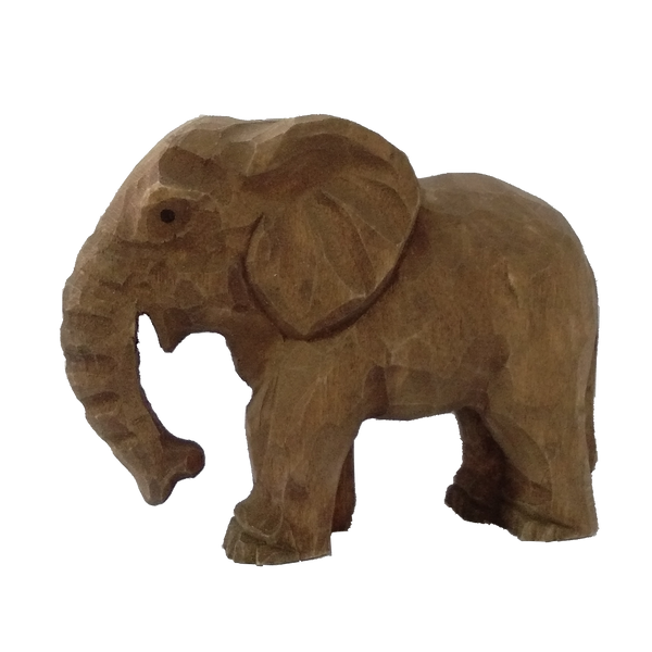 Hand Carved Wooden Animal | Elephant Calf