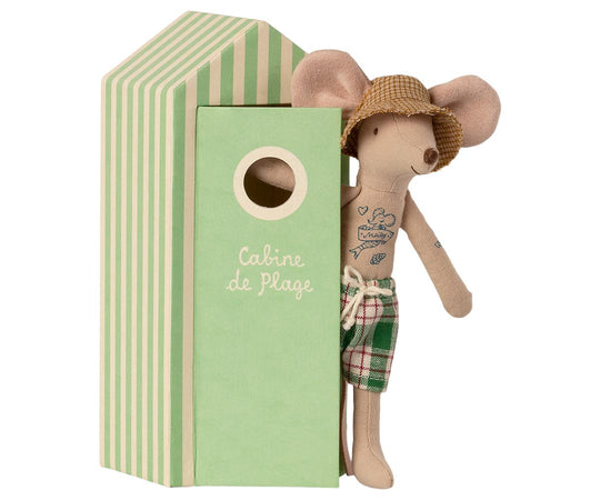 Maileg | Beach Hut Mouse - Adult With Tattoos