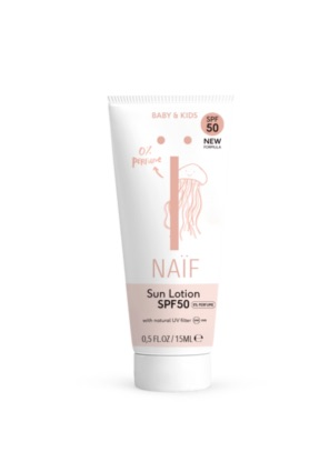 Mini Naïf Sunscreen Lotion Perfume-free for Baby & Kids SPF50 15ml - Moo Like a Monkey