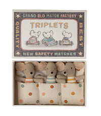 Maileg | Matchbox Mouse - Baby Triplets