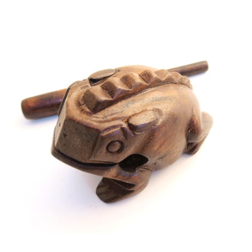 Wooden Frog and Stick - Large