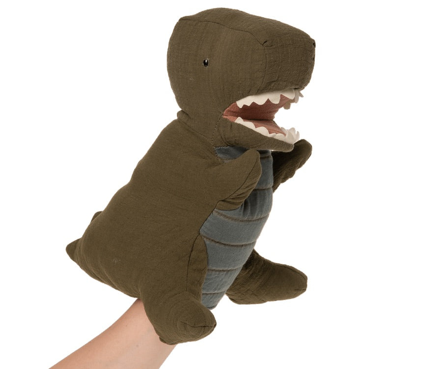 Maileg | Linen Dinosaur Hand Puppet