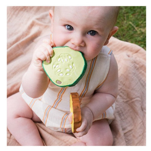 Natural Rubber Teether | Pepino the Cucumber - Moo Like a Monkey