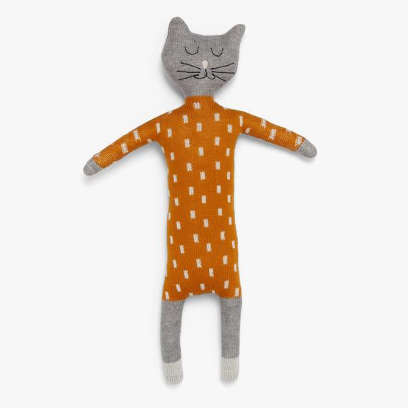 Sophie Home Knitted Cat | Mustard