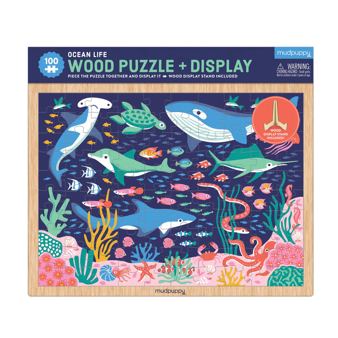Ocean Life Wood Puzzle With Display Stand