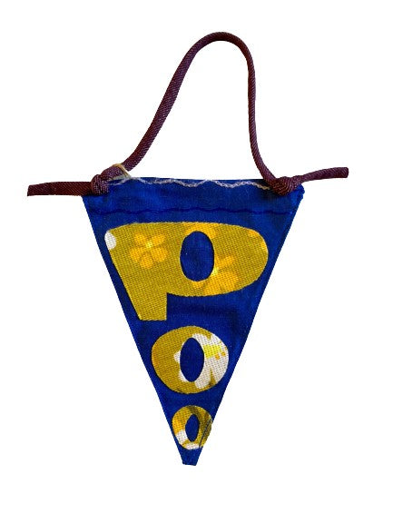 Happy Camper Flag | Poo/Wee (Blue & Yellow)