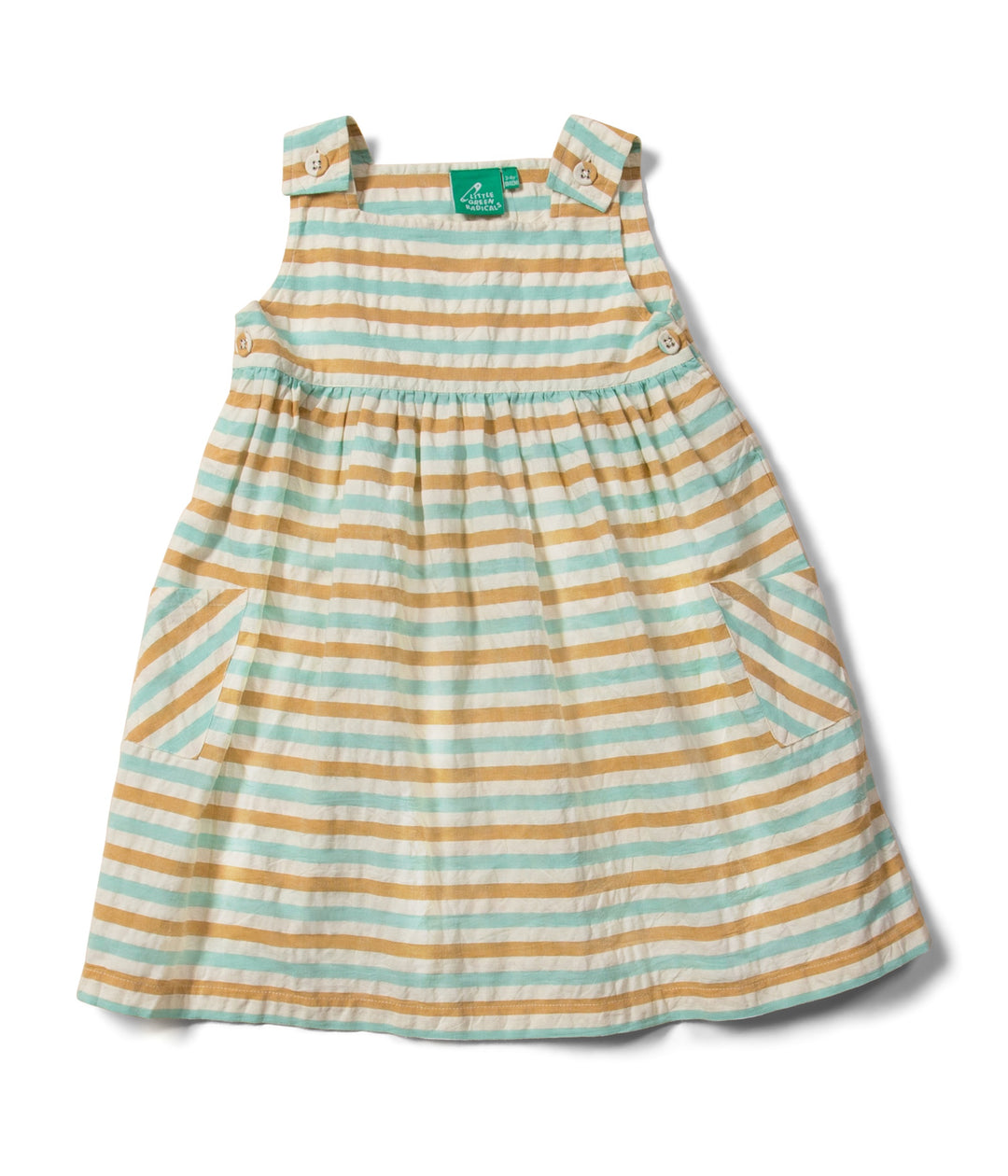 Little Green Radicals | Pinny Dress - Sunrise Striped