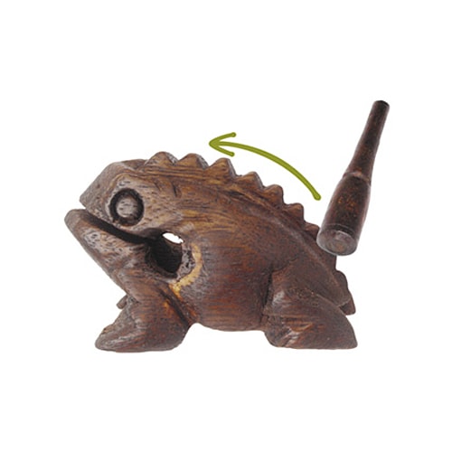 Wooden Frog and Stick - Small